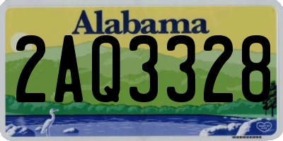 AL license plate 2AQ3328