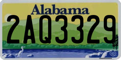 AL license plate 2AQ3329