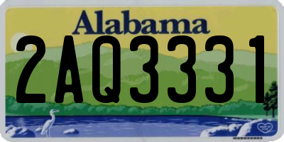 AL license plate 2AQ3331