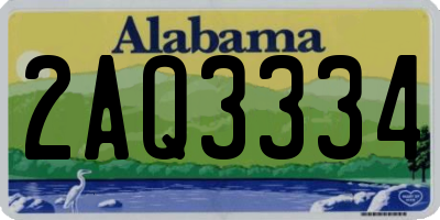 AL license plate 2AQ3334