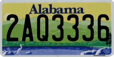 AL license plate 2AQ3336