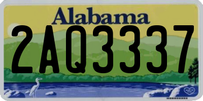 AL license plate 2AQ3337