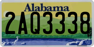 AL license plate 2AQ3338