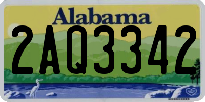 AL license plate 2AQ3342