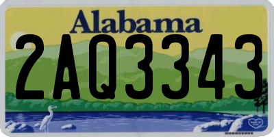 AL license plate 2AQ3343