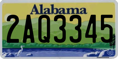 AL license plate 2AQ3345