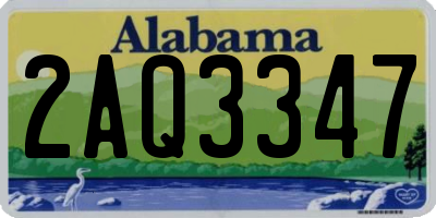 AL license plate 2AQ3347