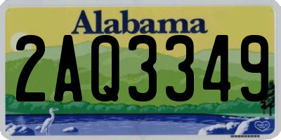AL license plate 2AQ3349