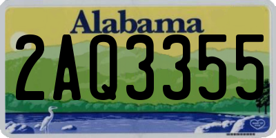 AL license plate 2AQ3355