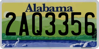 AL license plate 2AQ3356