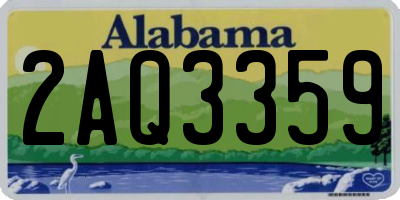 AL license plate 2AQ3359