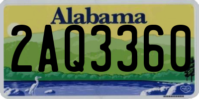 AL license plate 2AQ3360
