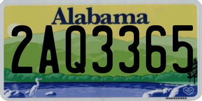 AL license plate 2AQ3365