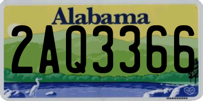 AL license plate 2AQ3366