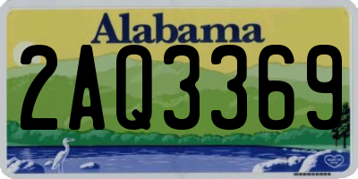 AL license plate 2AQ3369