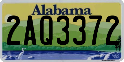 AL license plate 2AQ3372