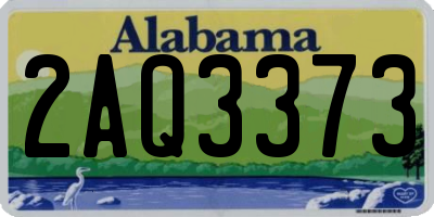 AL license plate 2AQ3373
