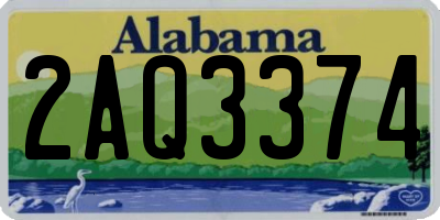 AL license plate 2AQ3374