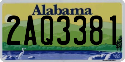 AL license plate 2AQ3381