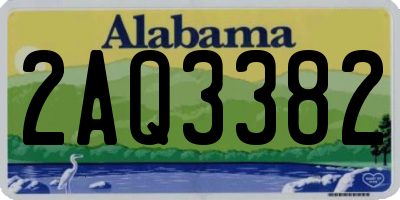AL license plate 2AQ3382