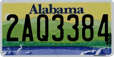 AL license plate 2AQ3384