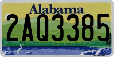 AL license plate 2AQ3385