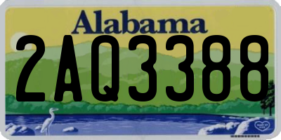 AL license plate 2AQ3388