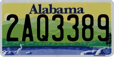 AL license plate 2AQ3389
