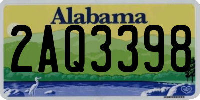 AL license plate 2AQ3398