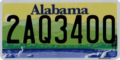 AL license plate 2AQ3400