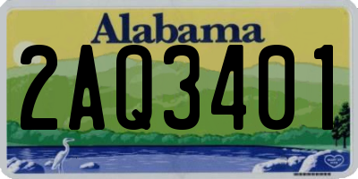 AL license plate 2AQ3401