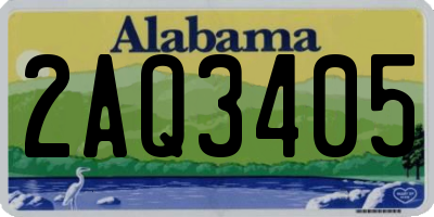 AL license plate 2AQ3405
