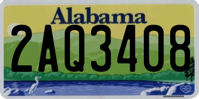 AL license plate 2AQ3408