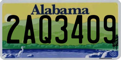 AL license plate 2AQ3409