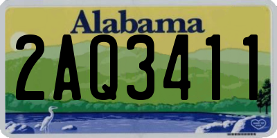 AL license plate 2AQ3411