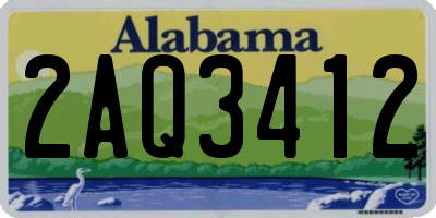 AL license plate 2AQ3412