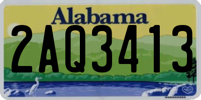 AL license plate 2AQ3413