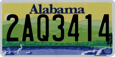 AL license plate 2AQ3414