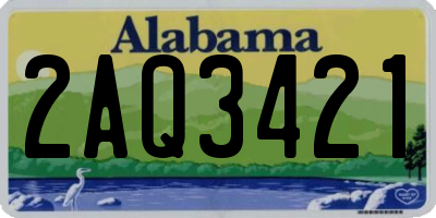 AL license plate 2AQ3421