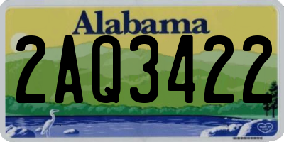 AL license plate 2AQ3422