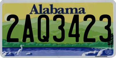 AL license plate 2AQ3423