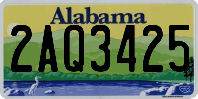 AL license plate 2AQ3425