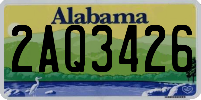 AL license plate 2AQ3426
