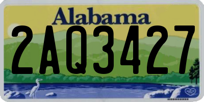 AL license plate 2AQ3427