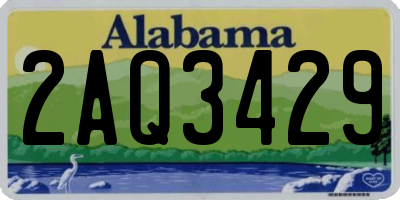 AL license plate 2AQ3429