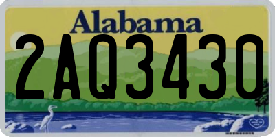 AL license plate 2AQ3430