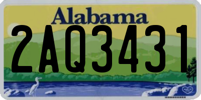 AL license plate 2AQ3431