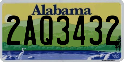 AL license plate 2AQ3432