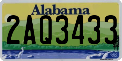AL license plate 2AQ3433