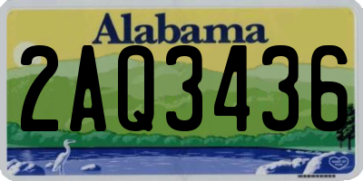 AL license plate 2AQ3436